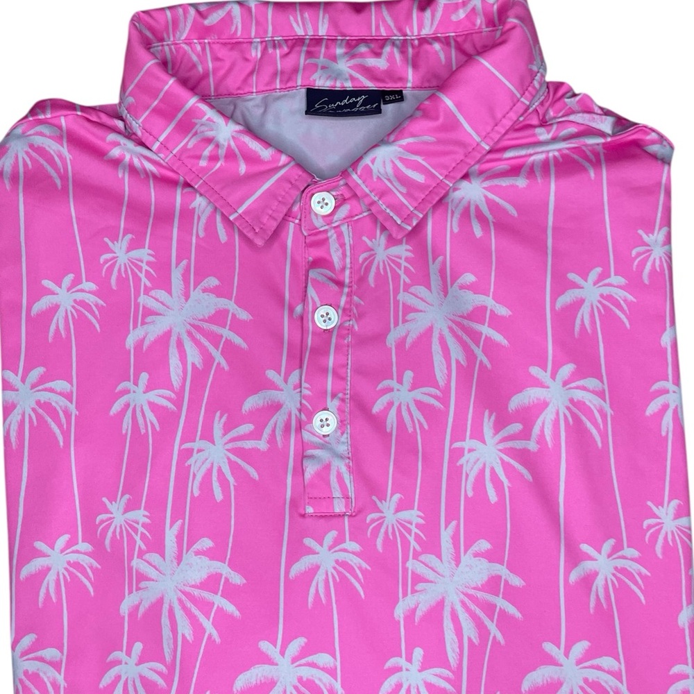Sunday Swagger Stylin’ Print Wrinkle Free Stretch Golf Polo-Men’s 3XL